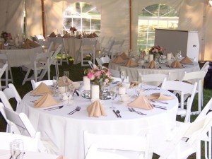Formal Table Under a Pole Tent with Window Sides