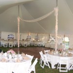 Inside View of Decorated Pole Tent