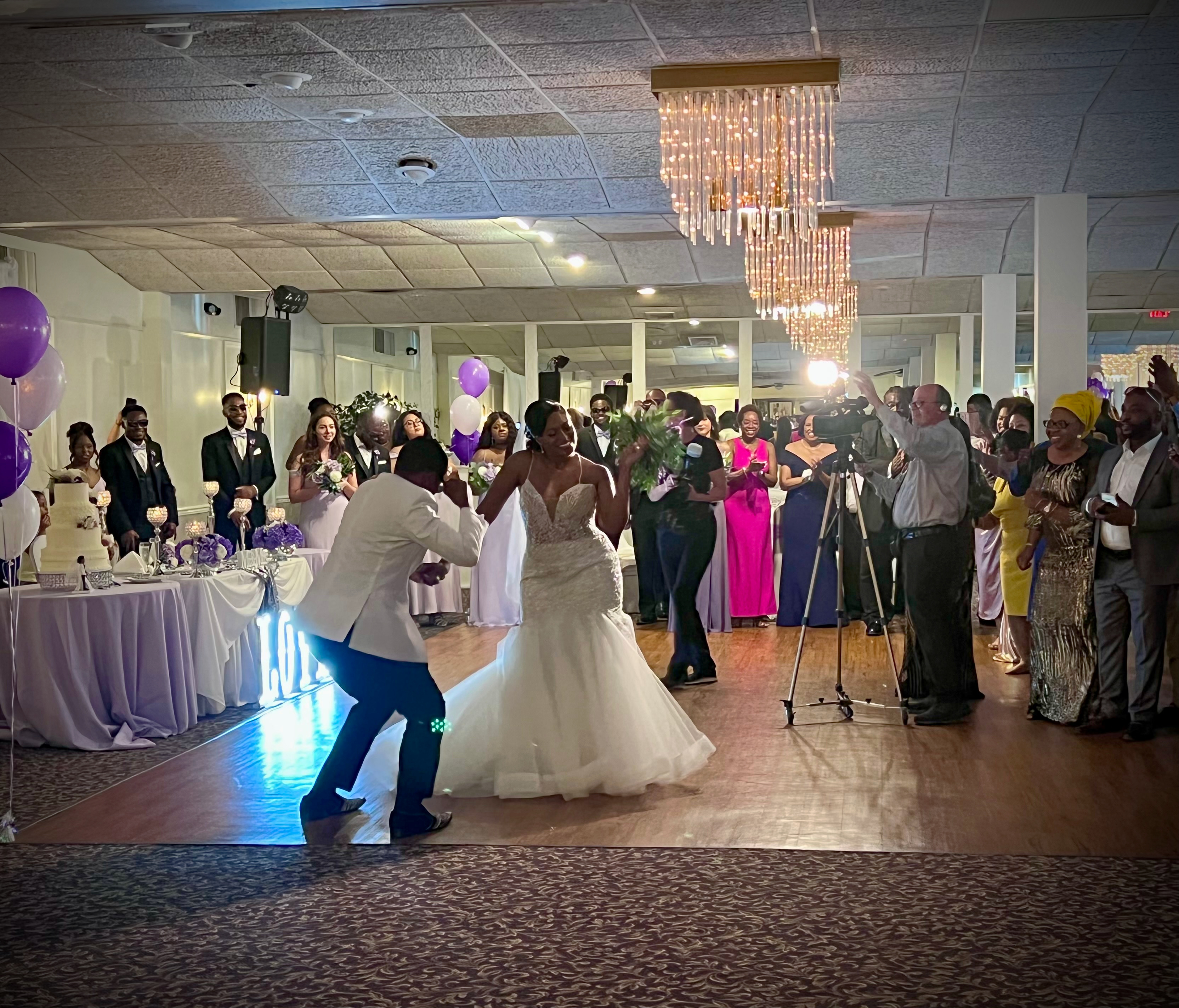 Bride and groom first dance